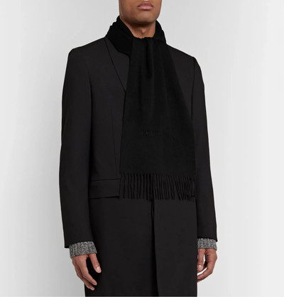 Bottega Veneta Logo-Stamped Fringed Cashmere Scarf outlook