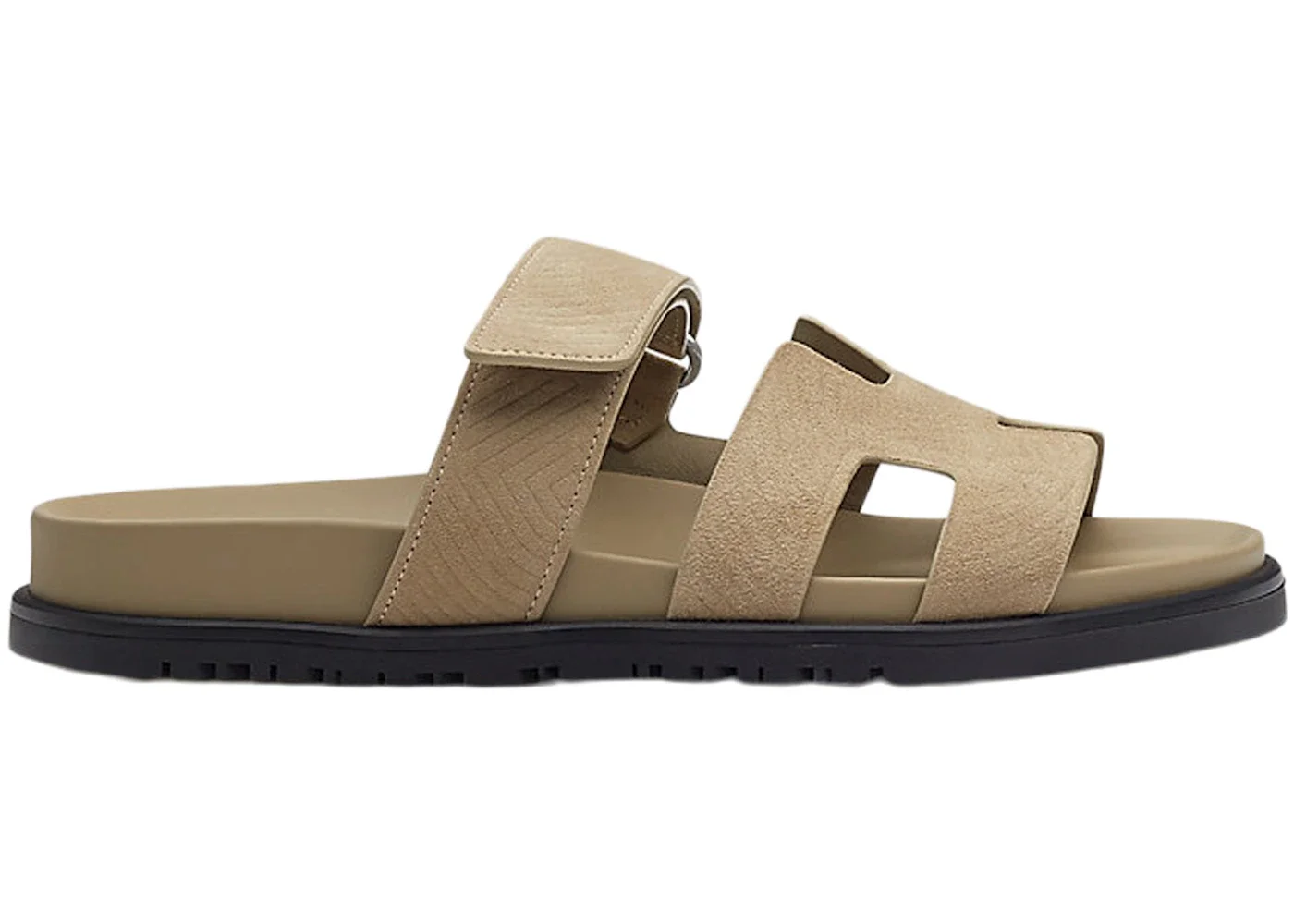 Hermes Chypre Sandal Beige Sable Suede Goatskin (Women's) - 1