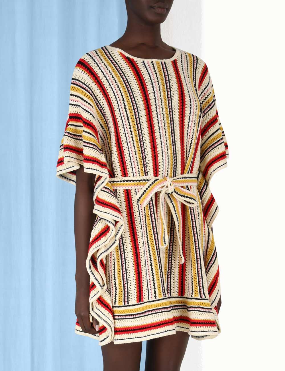 VITALI MULTI STRIPE PONCHO - 5