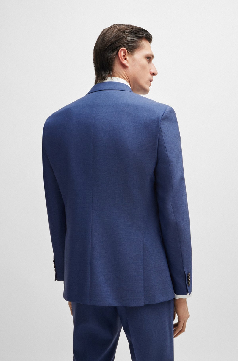 BOSS REGULAR-FIT THREE-PIECE SUIT IN MELANGE VIRGIN WOOL outlook