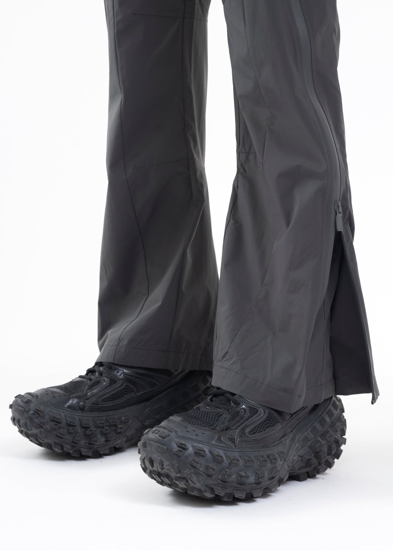 GREY STEREOSCOPIC ZIPPERED SKI PANTS - 7