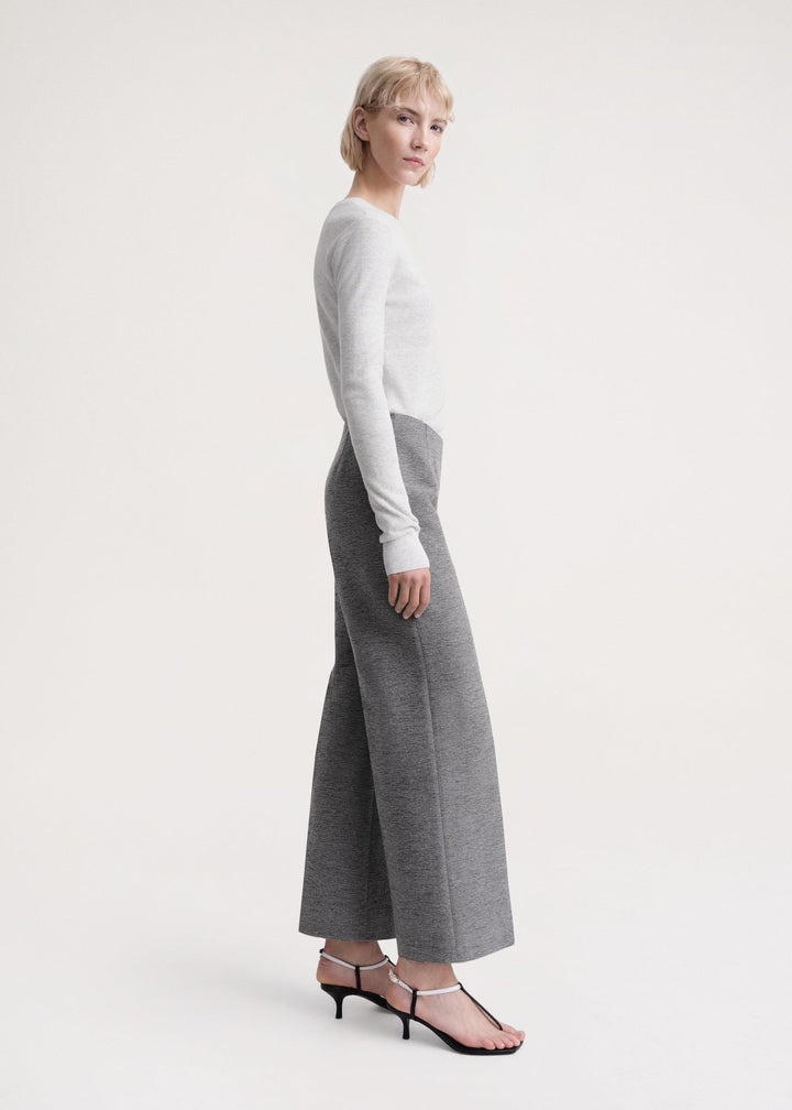 Clean wide trousers grey mélange - 3