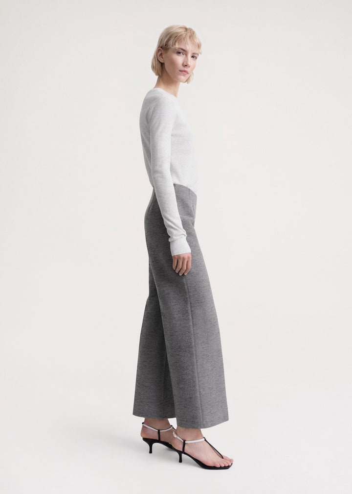 Cotton cashmere sweatpants grey melange – TOTEME