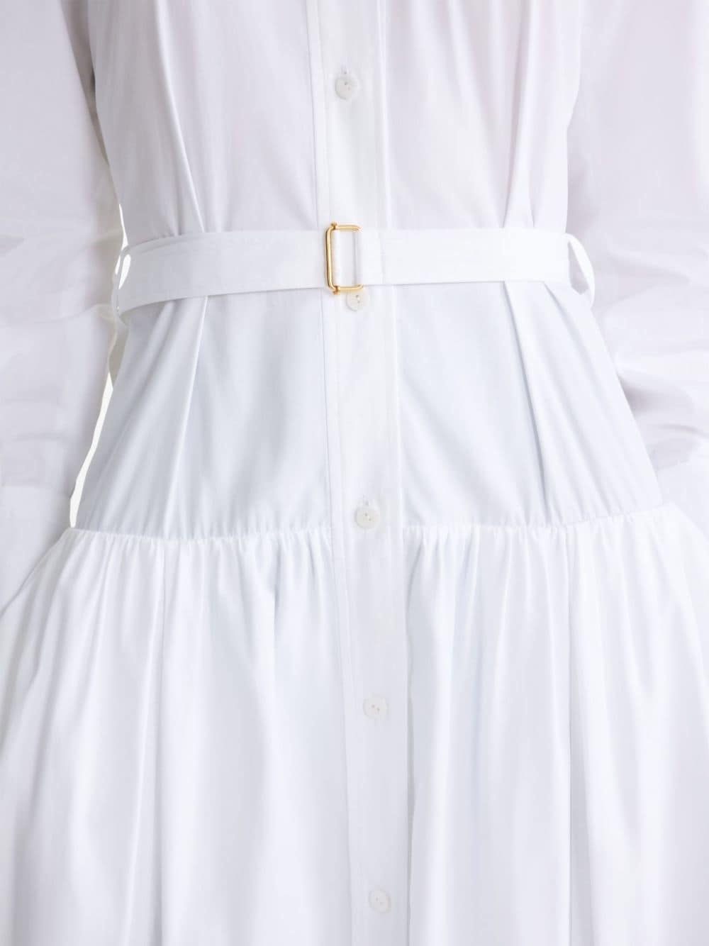 cotton maxi shirt dress - 4