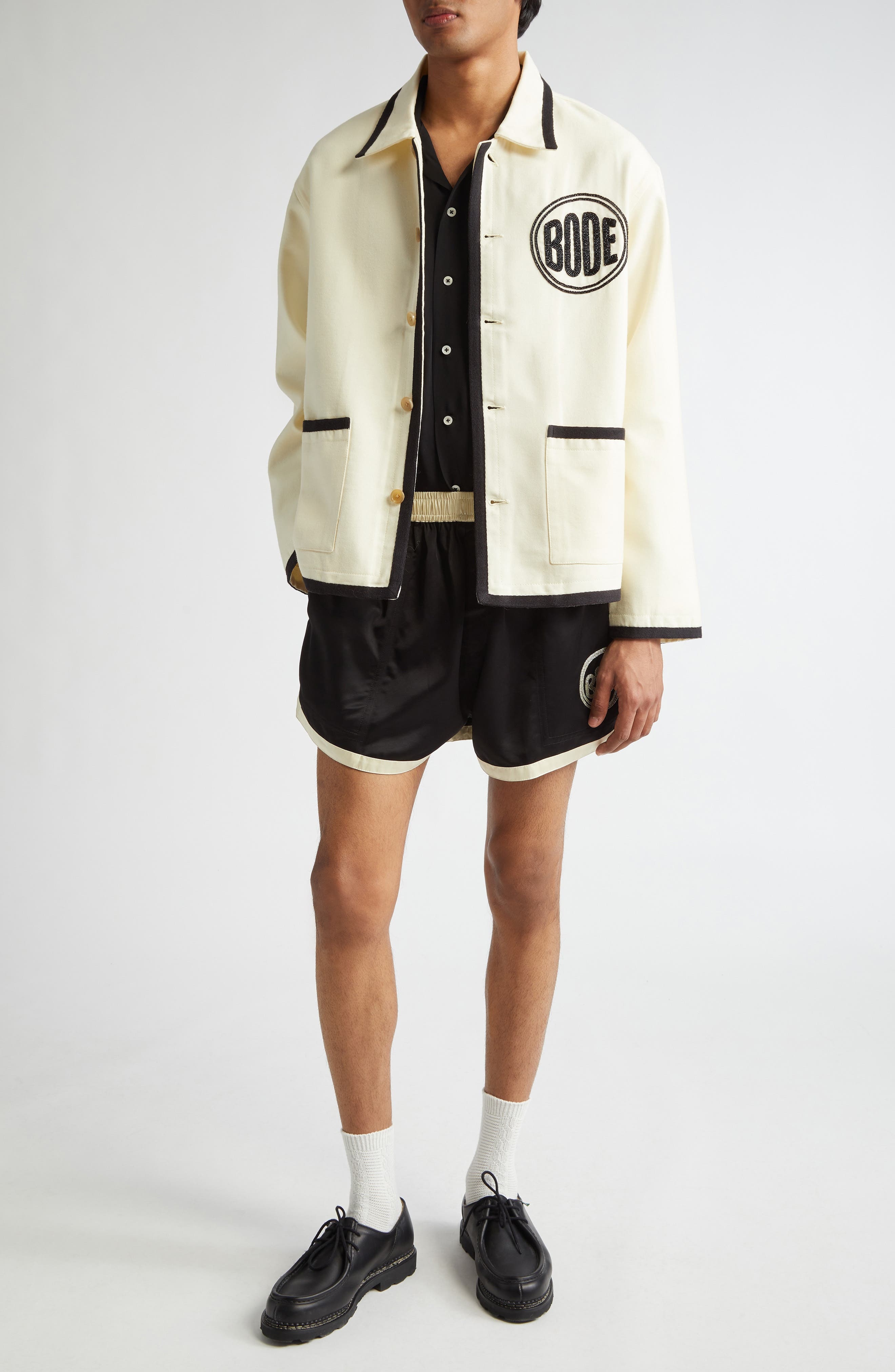 Bode Beaded Player Jacket in Black Cream at Nordstrom - 2