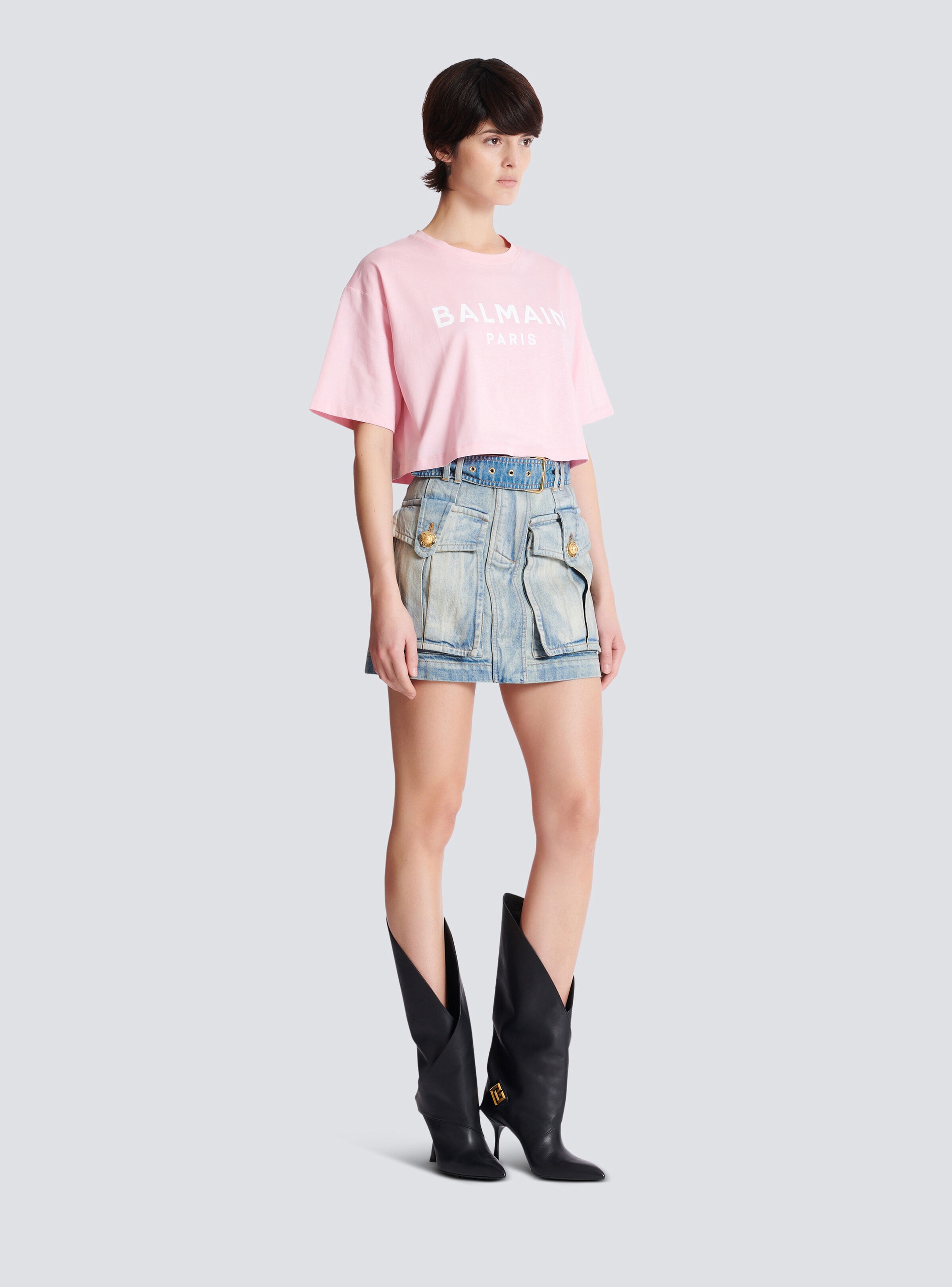 T-shirt with Balmain Paris print - 3