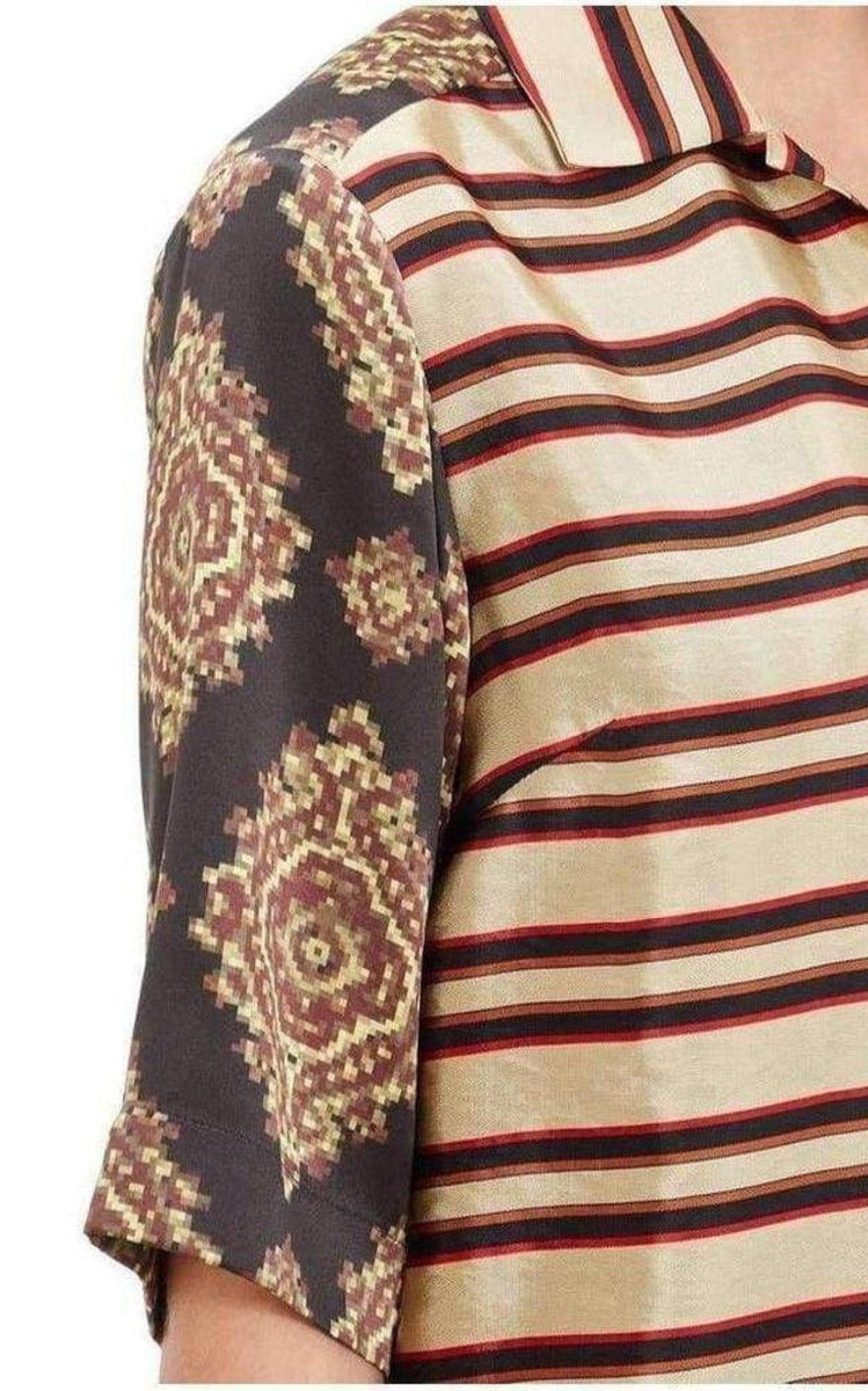 Mixed-Pattern Chanton Shirt - 5