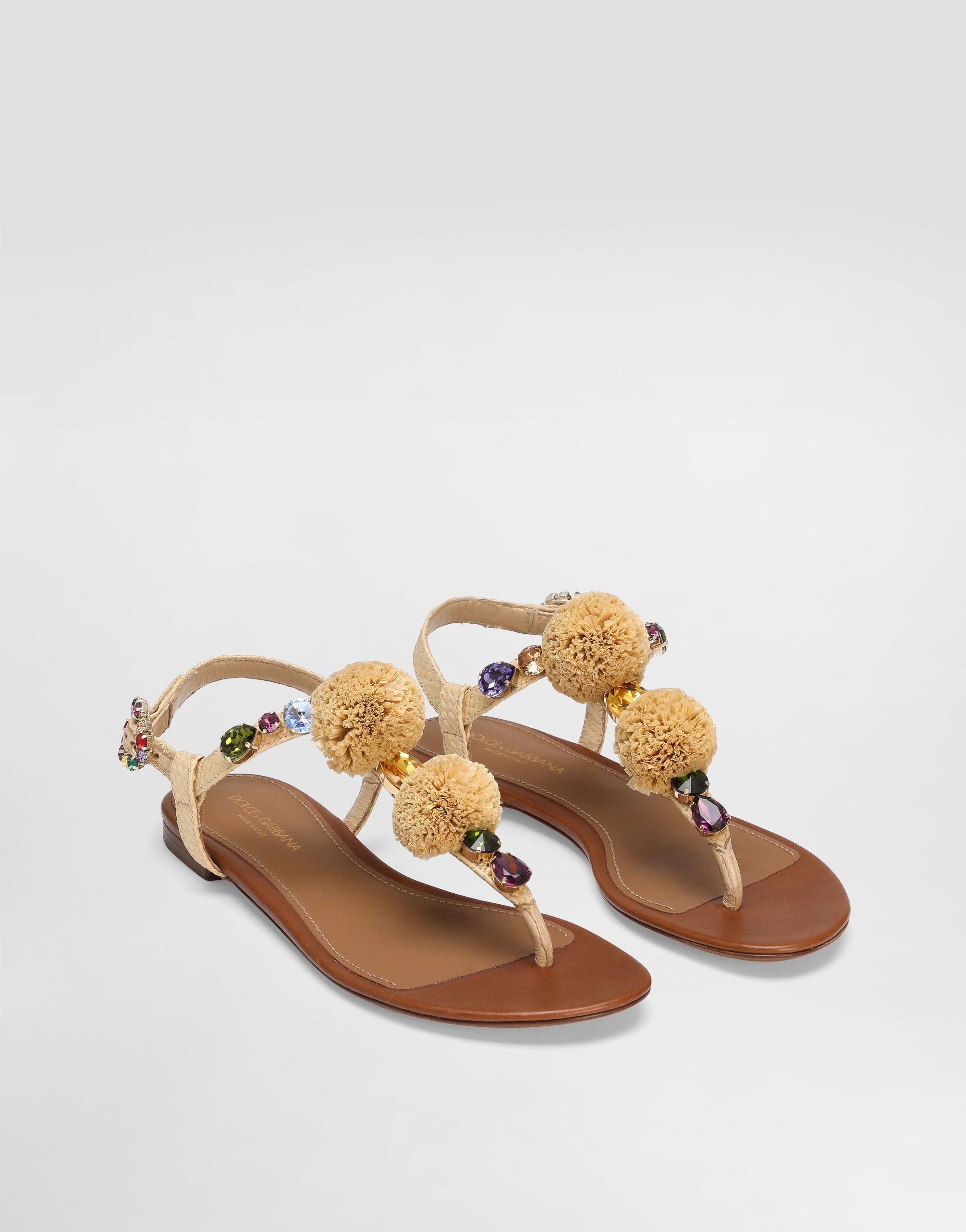 Crochet flip-flops with stones - 2