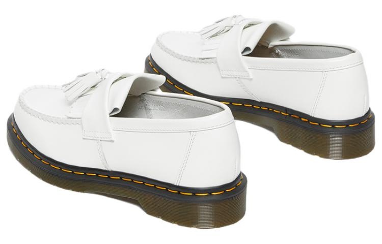 Dr. Martens Adrian Yellow Stitch Leather Tassel Loafers 'White' 27431100 - 3