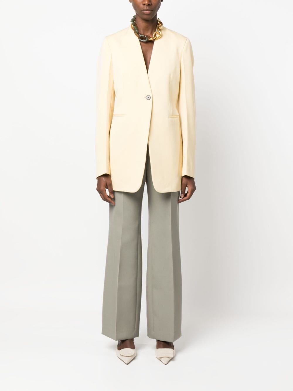 single-breasted wool blazer - 2