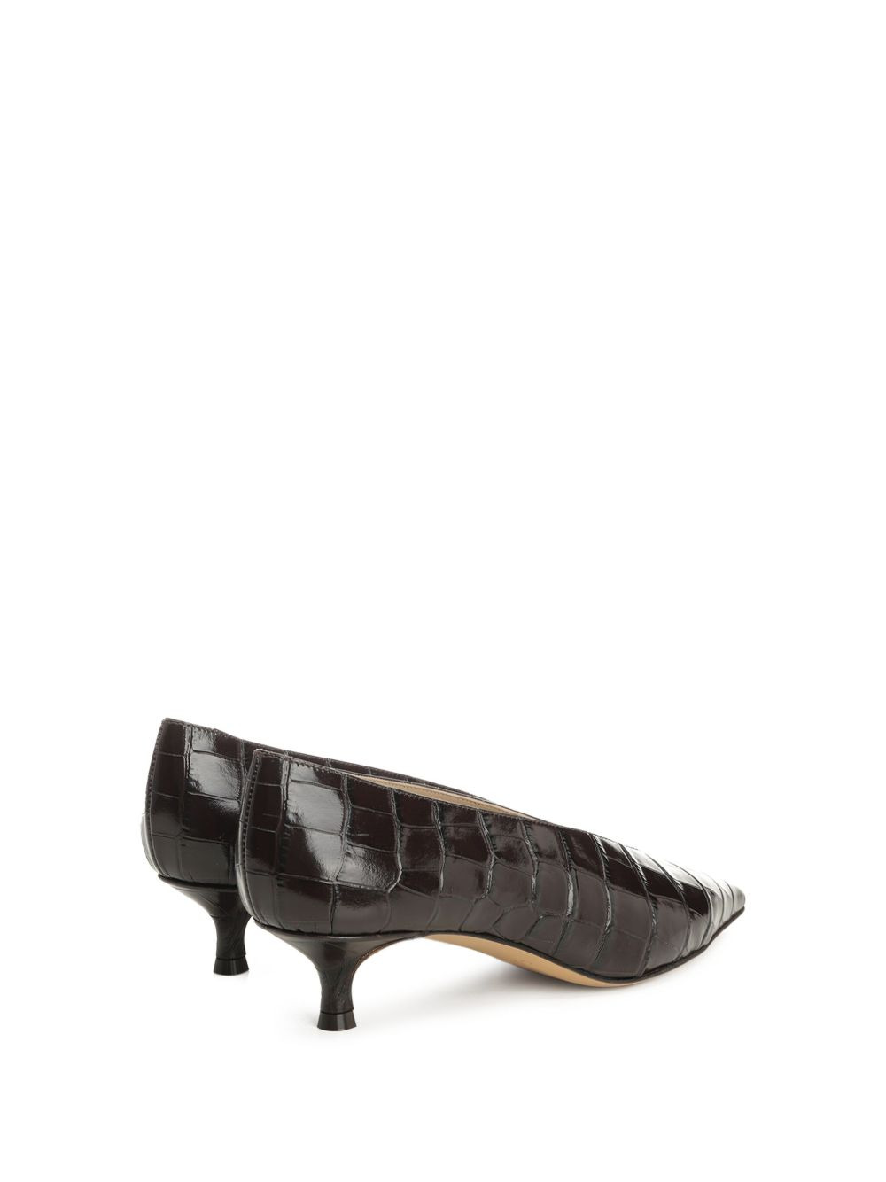 crocodile-pattern pointed-toe pumps - 3