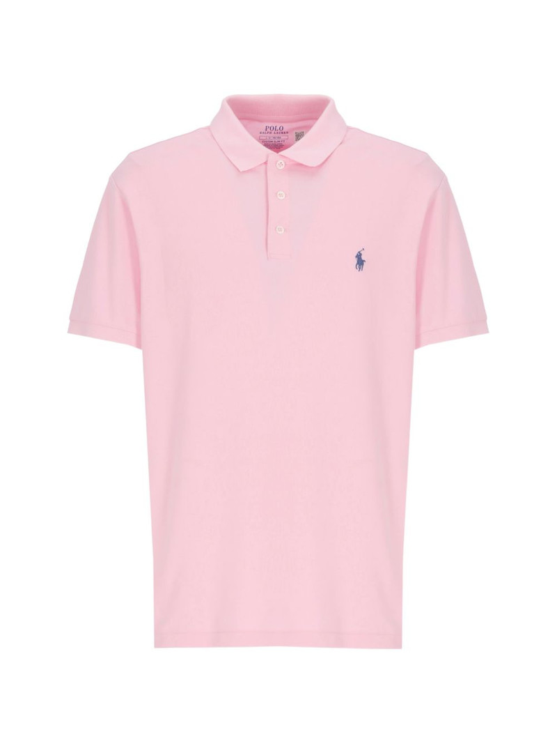 embroidered-logo cotton polo shirt 1