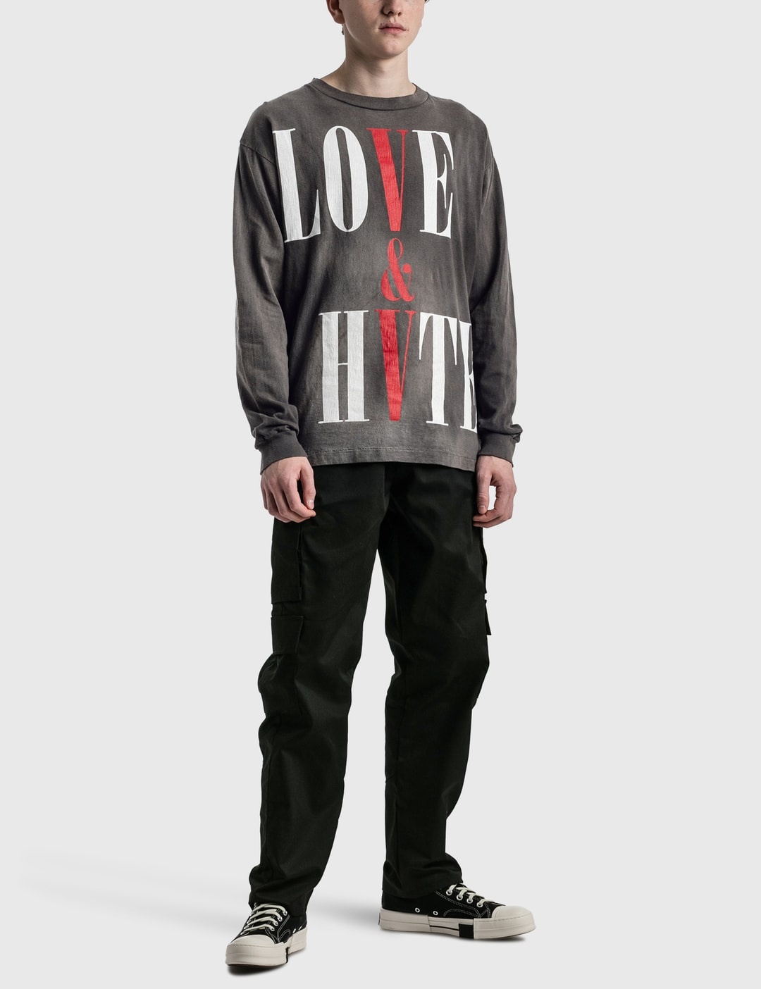 SAINT M×××××× SAINT MICHAEL X VLONE LOVE & HATE T-SHIRT | REVERSIBLE