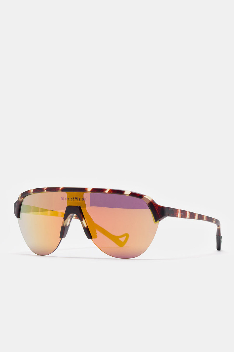 District Vision Nagata Speed Blade Sunglasses in Tortoise/D+ Amber Mirror outlook