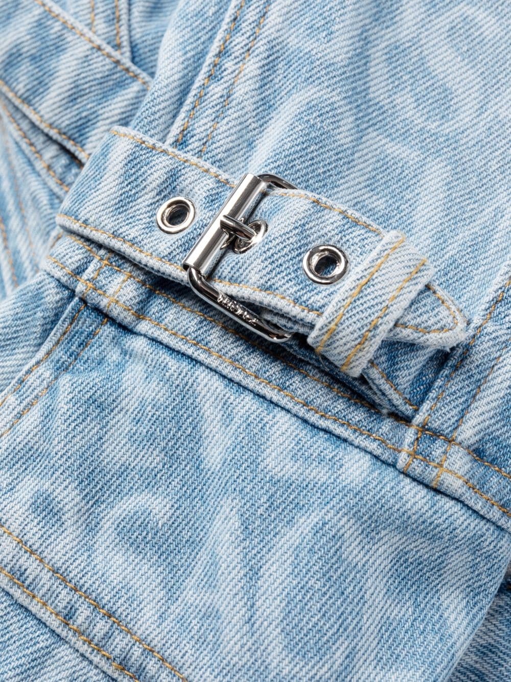 Allover logo-print denim minidress - 6