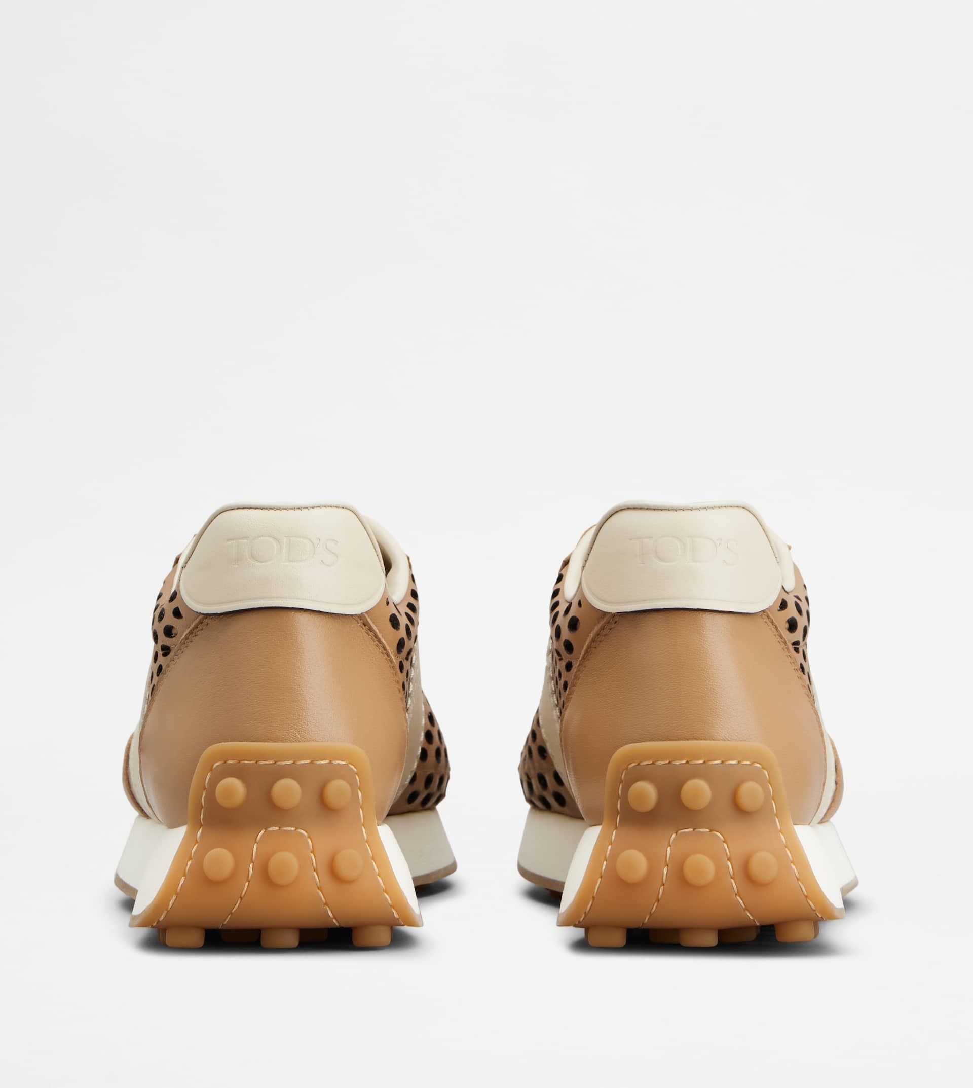 T VINTAGE SNEAKERS IN LEATHER - BROWN, BEIGE - 3