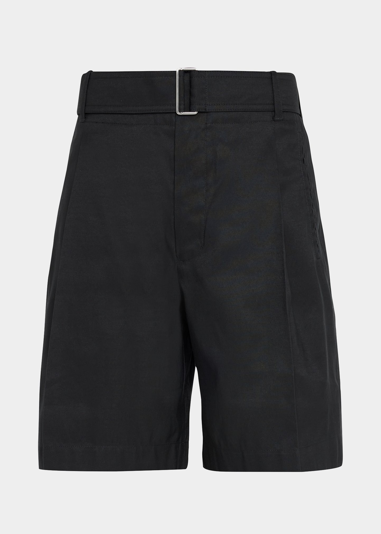 Men's Pleated Self-Belt Tailored Shorts - 1