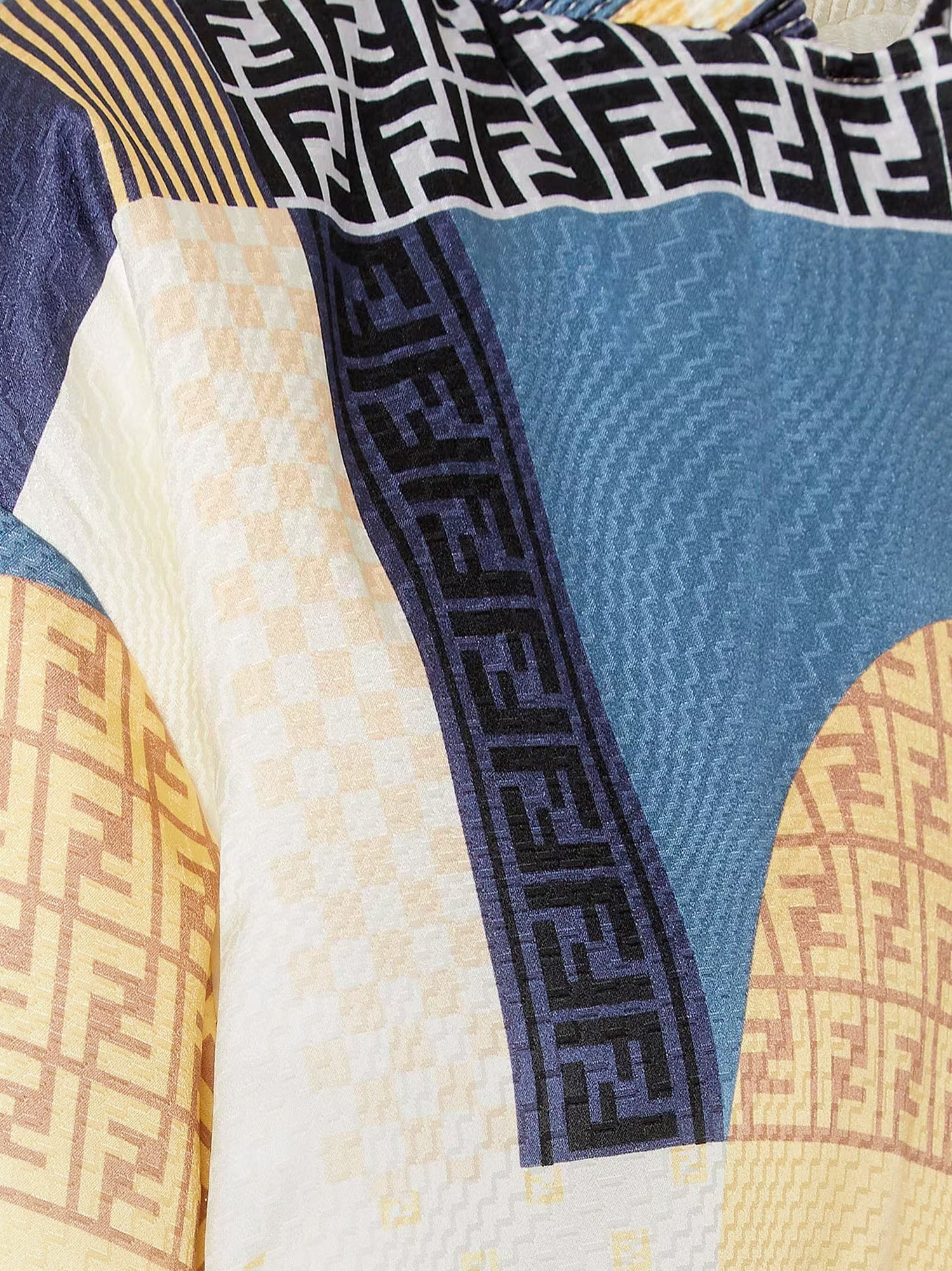 ジャケット FENDI Reversible patchwork silk bomber FENDI Fendi Reversible Patchwork Silk Bomber