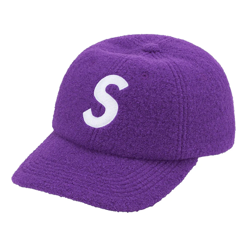 Supreme Boiled Wool S Logo 6-Panel 'Purple White' SUP-FW22-1038 - 1