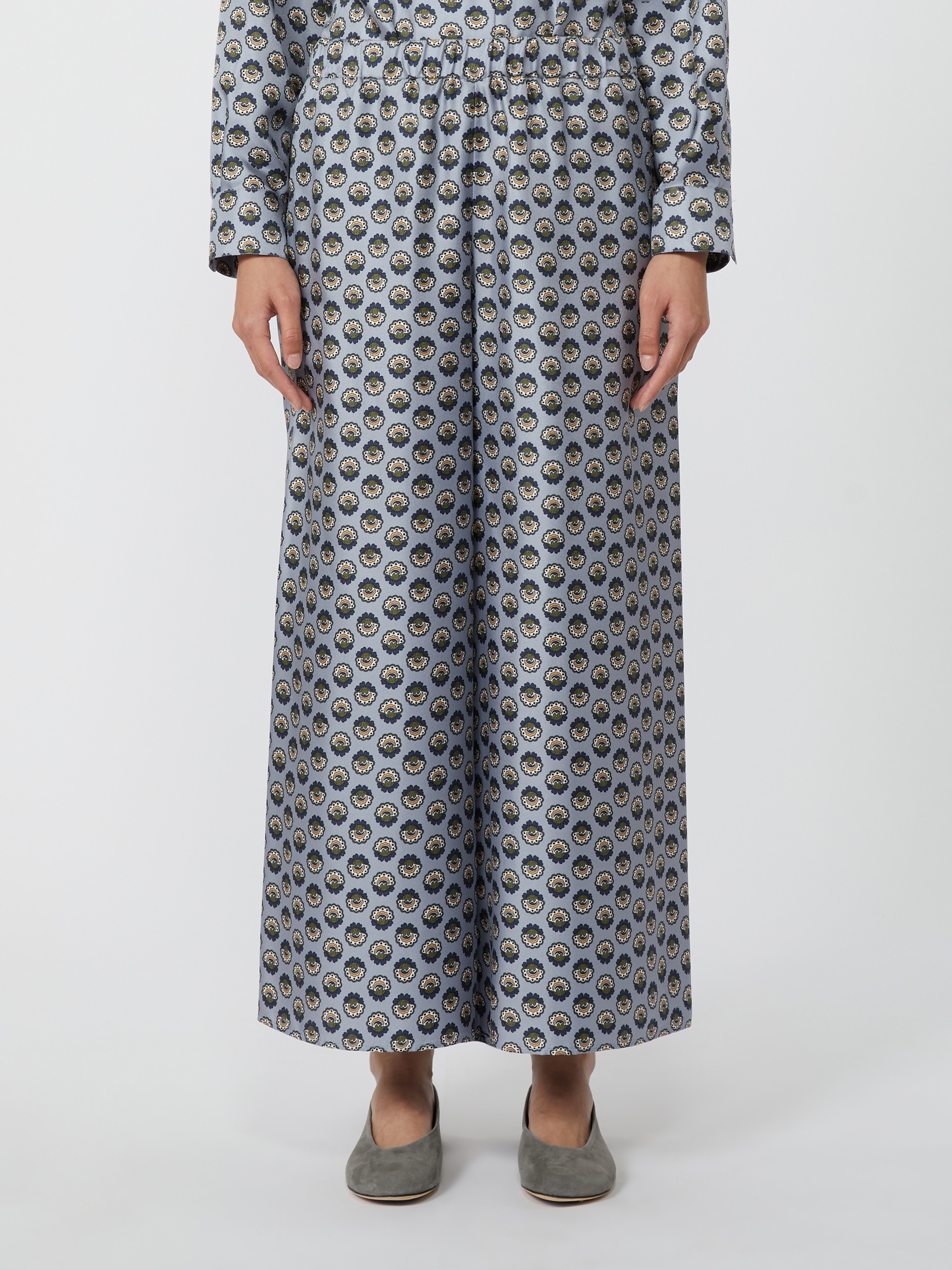 TORTONA Wide-fit silk trousers - 3