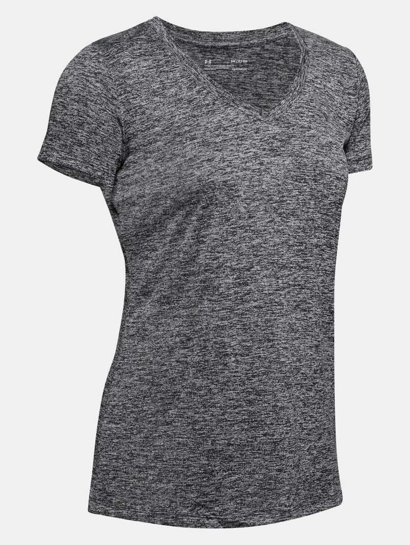 여성 UA TechTM 트위스트 V-Neck 짧은 소매 - 1