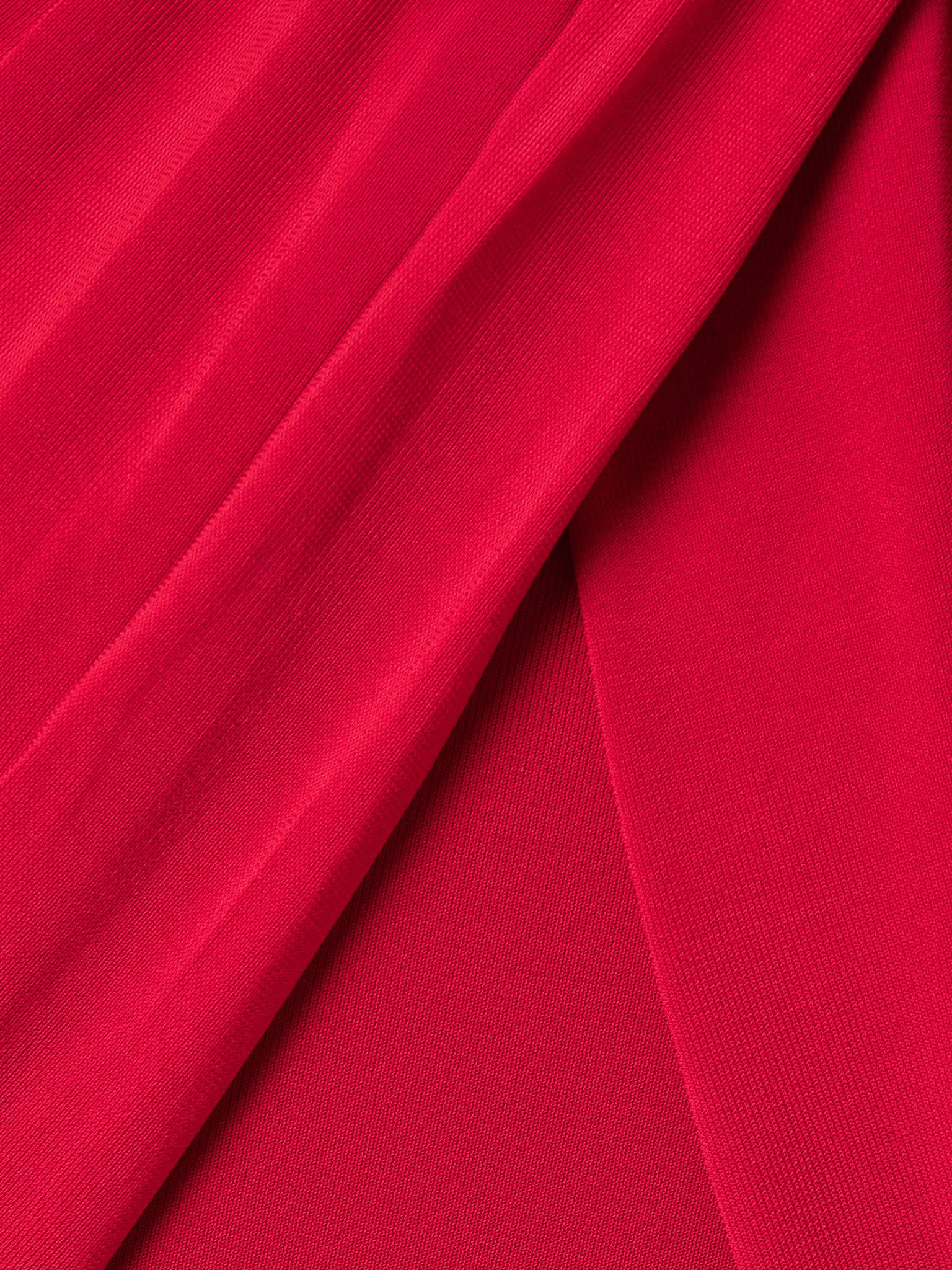 Galina asymmetric gathered draped stretch-jersey dress Red - 4