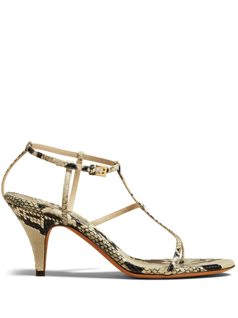 KHAITE The Jones 75mm leather sandals outlook