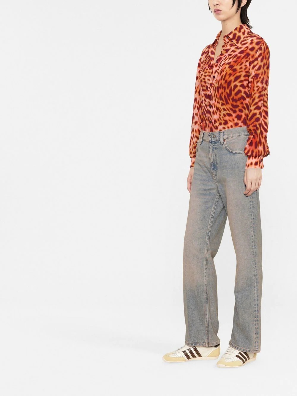 leopard-print silk shirt - 4