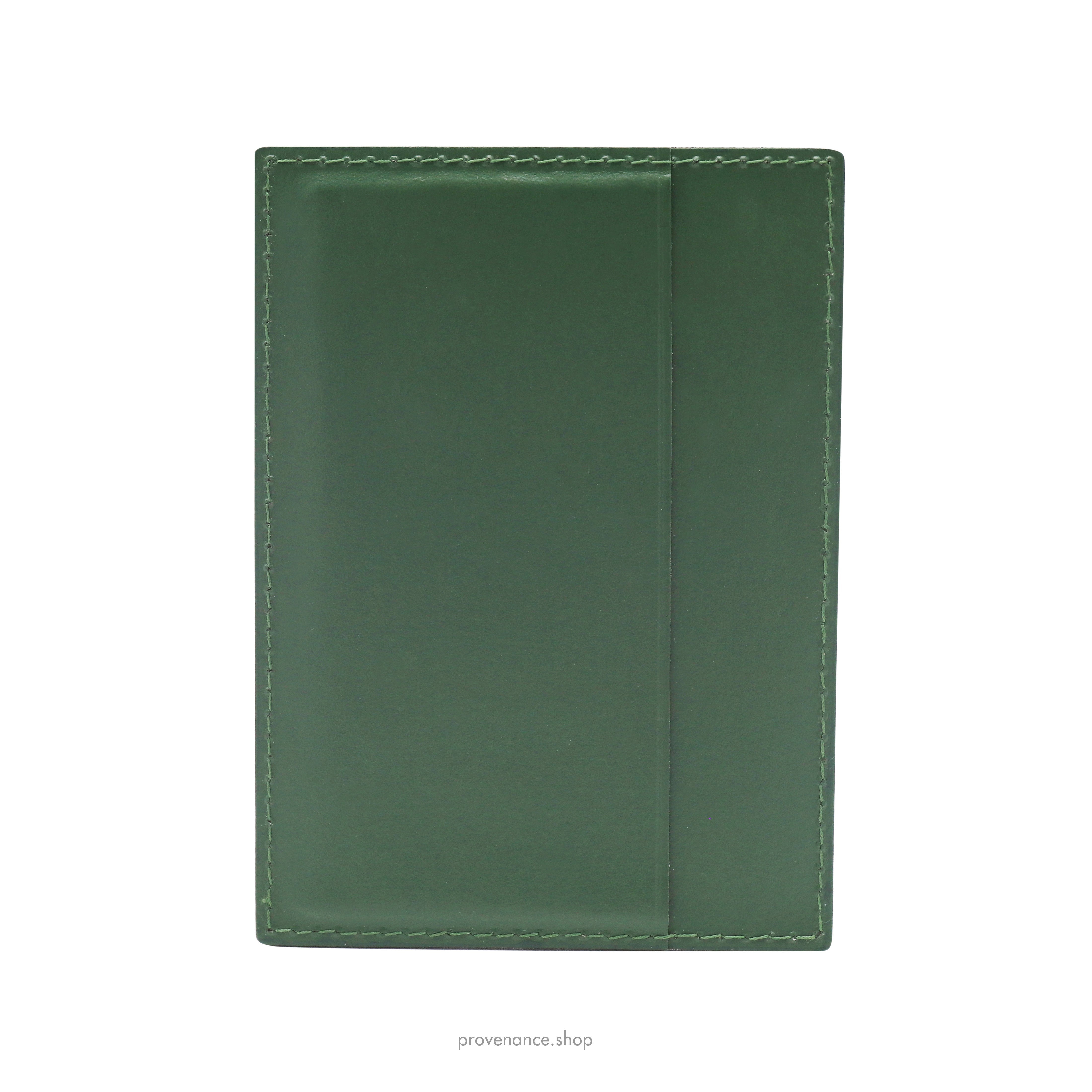 Rolex Card Holder Wallet - Green Leather - 3