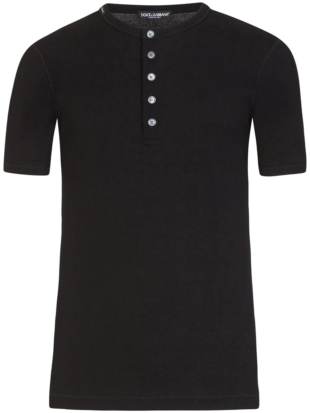 button placket T-shirt - 1