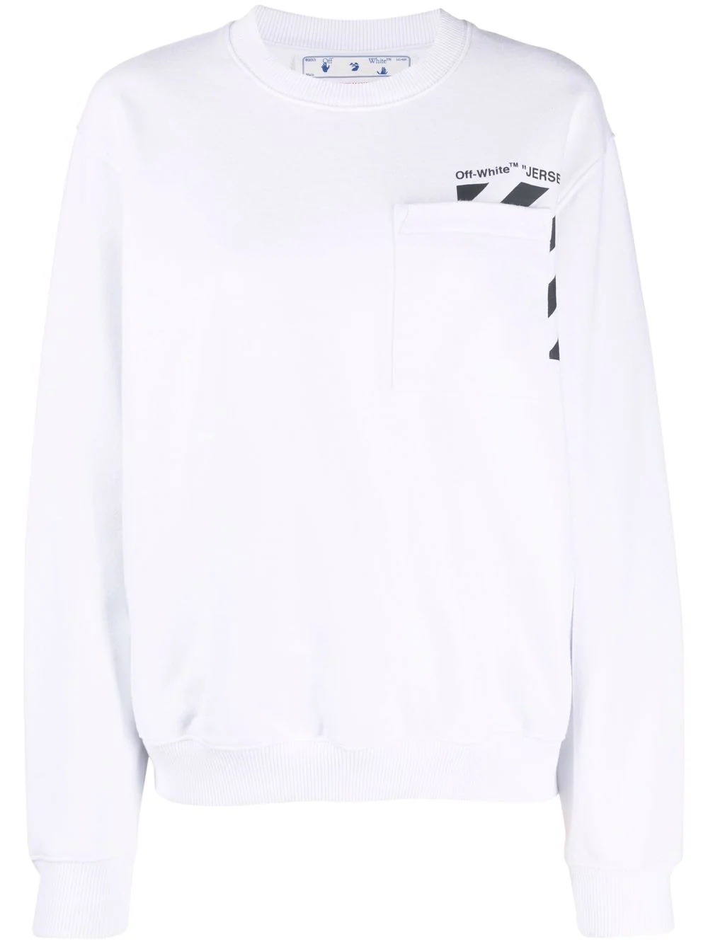 Marker logo-print crew-neck sweatshirt - 1