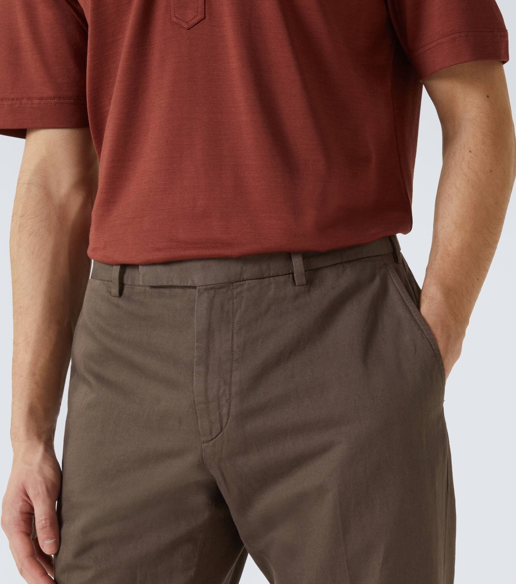 Cotton and linen chinos - 5