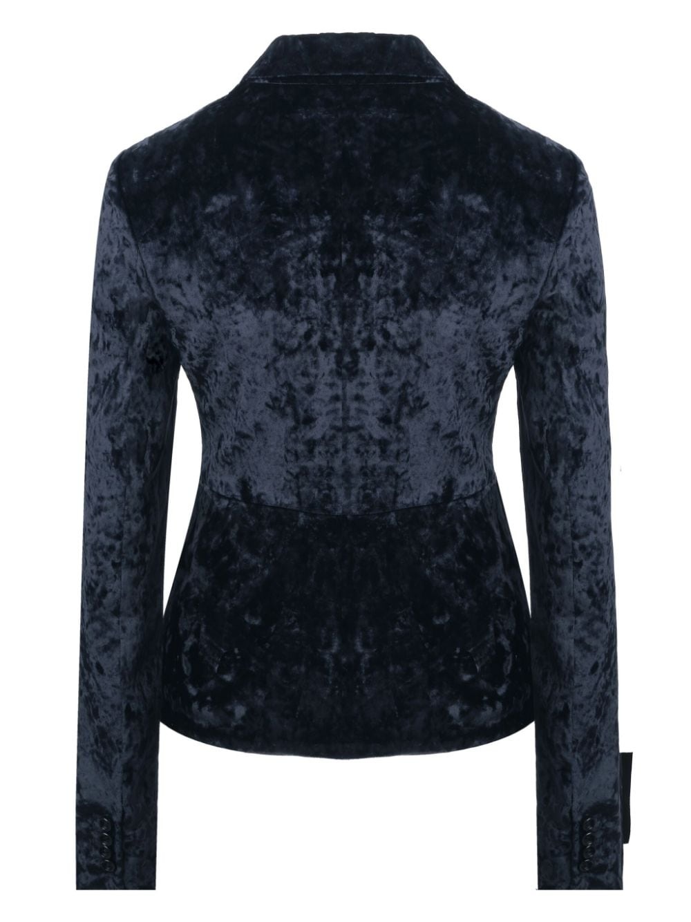 velvet-effect asymmetric blazer - 2