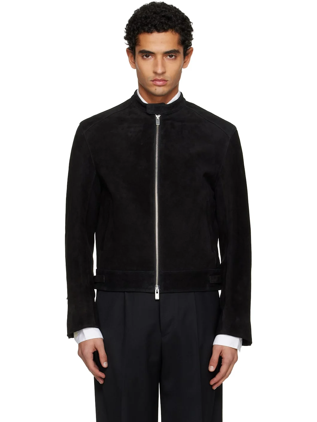 Black Suede Racer Jacket - 1
