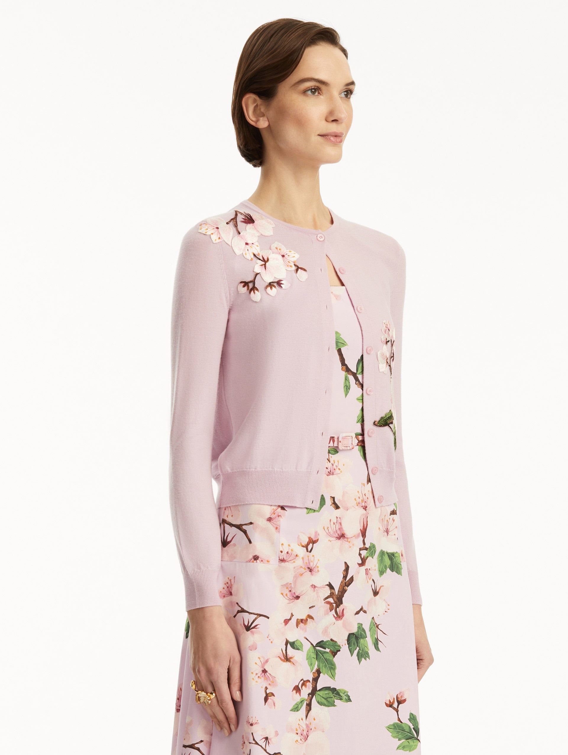 CHERRY BLOSSOM THREADWORK CARDIGAN - 4