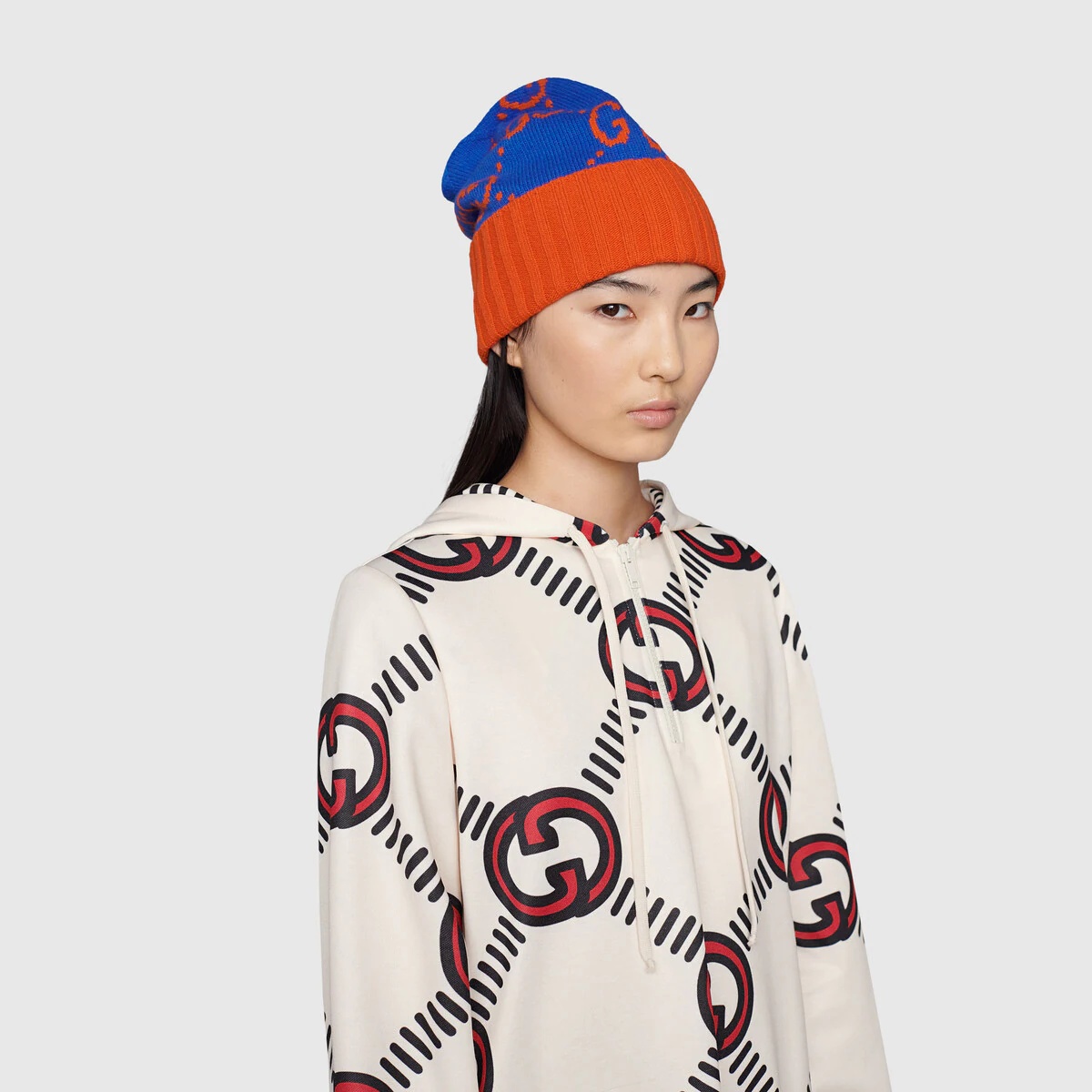 GG knit wool hat - 5