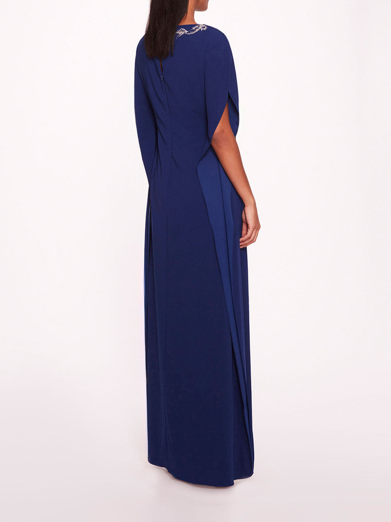 Marchesa EMBROIDERED CREPE KAFTAN outlook