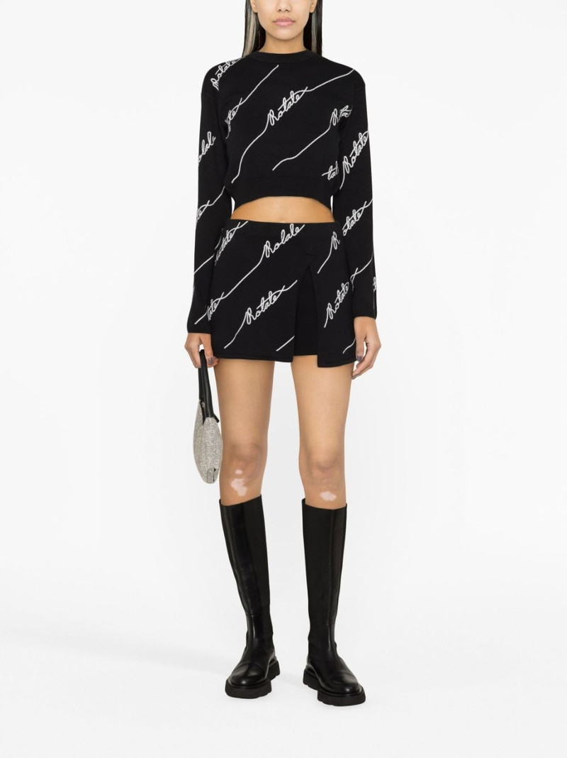 ROTATE logo-embellished knitted miniskirt outlook