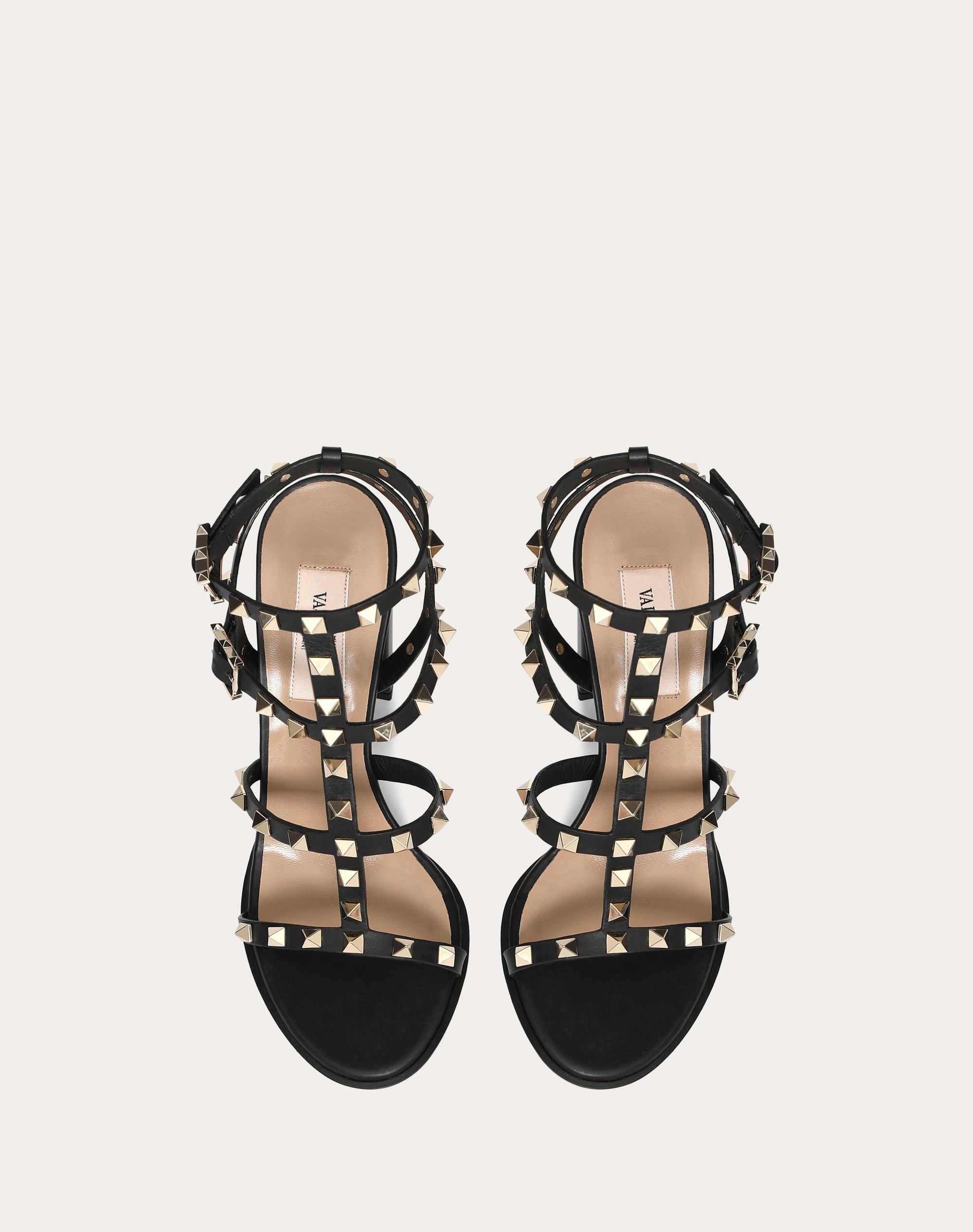 Rockstud ankle strap sandals
