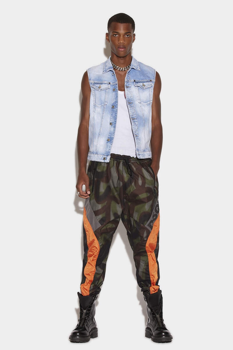 CAMO MESH CARGO TROUSERS - 1