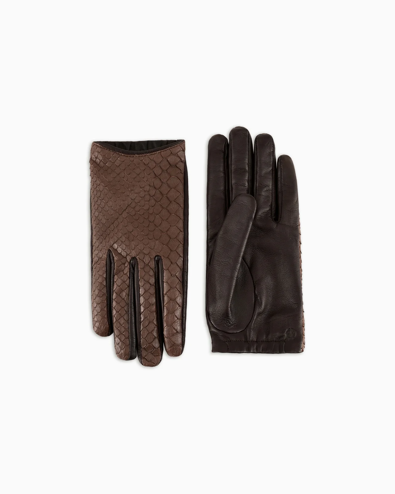 PYTHON AND NAPPA-LEATHER GLOVES - 1