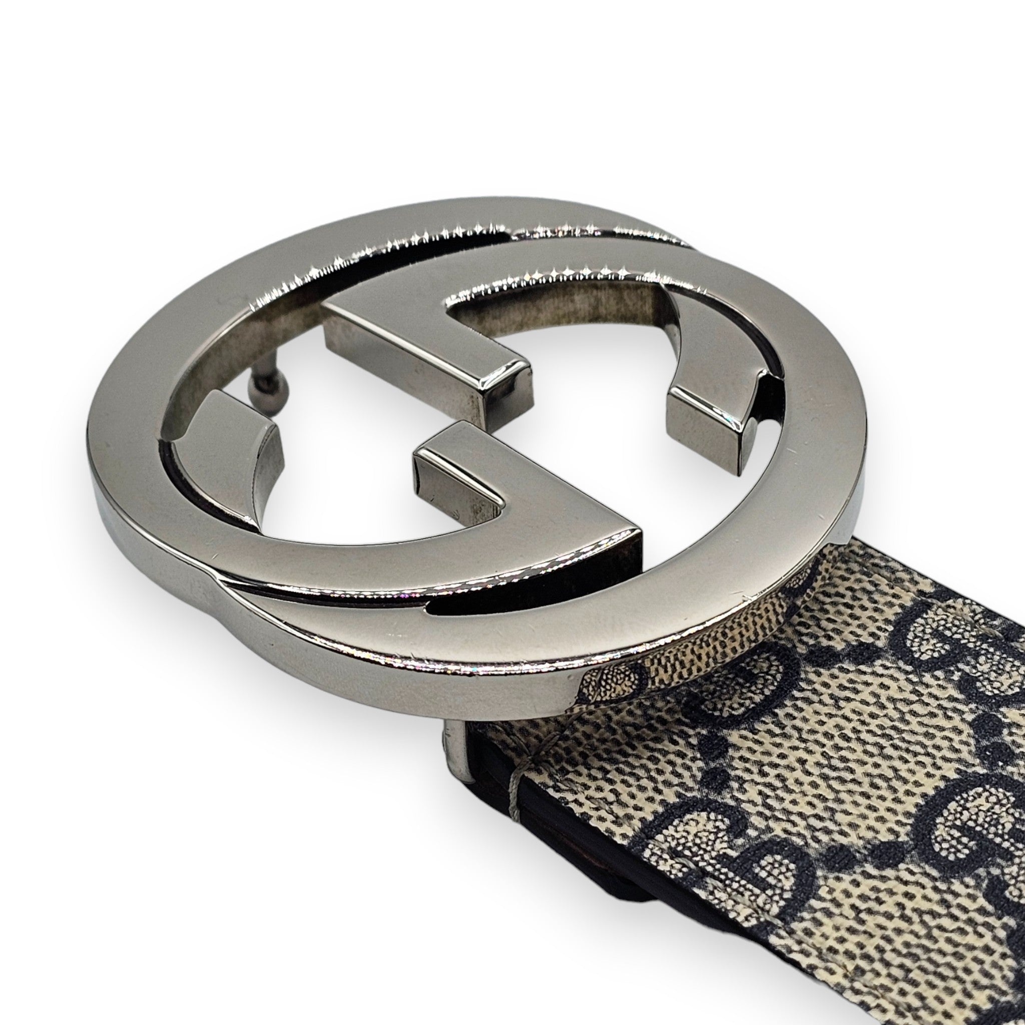 Gucci GG Supreme Blondie Brown Blue Belt Size 70 28 601254 - 2