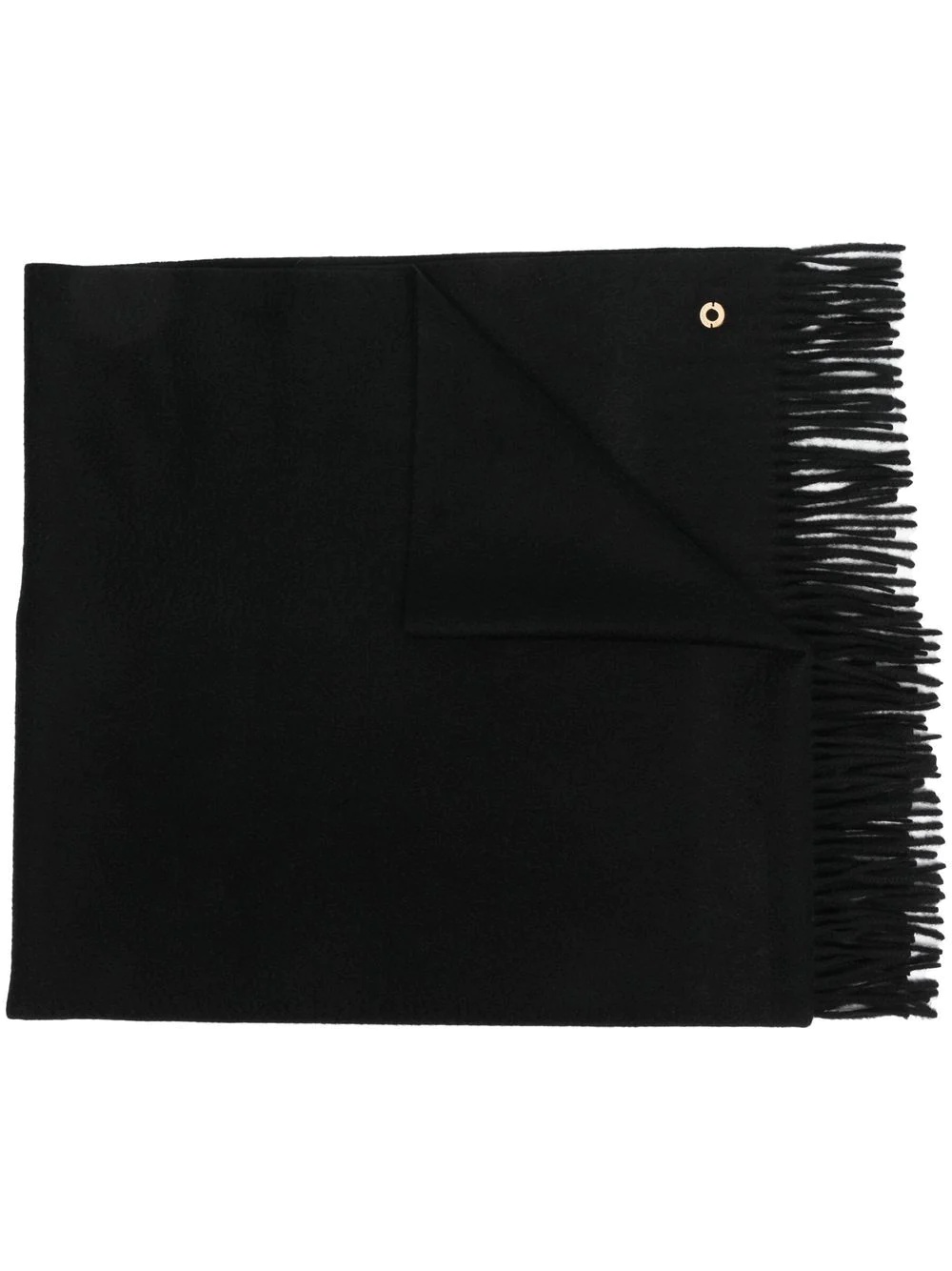 logo-plaque cashmere scarf - 1