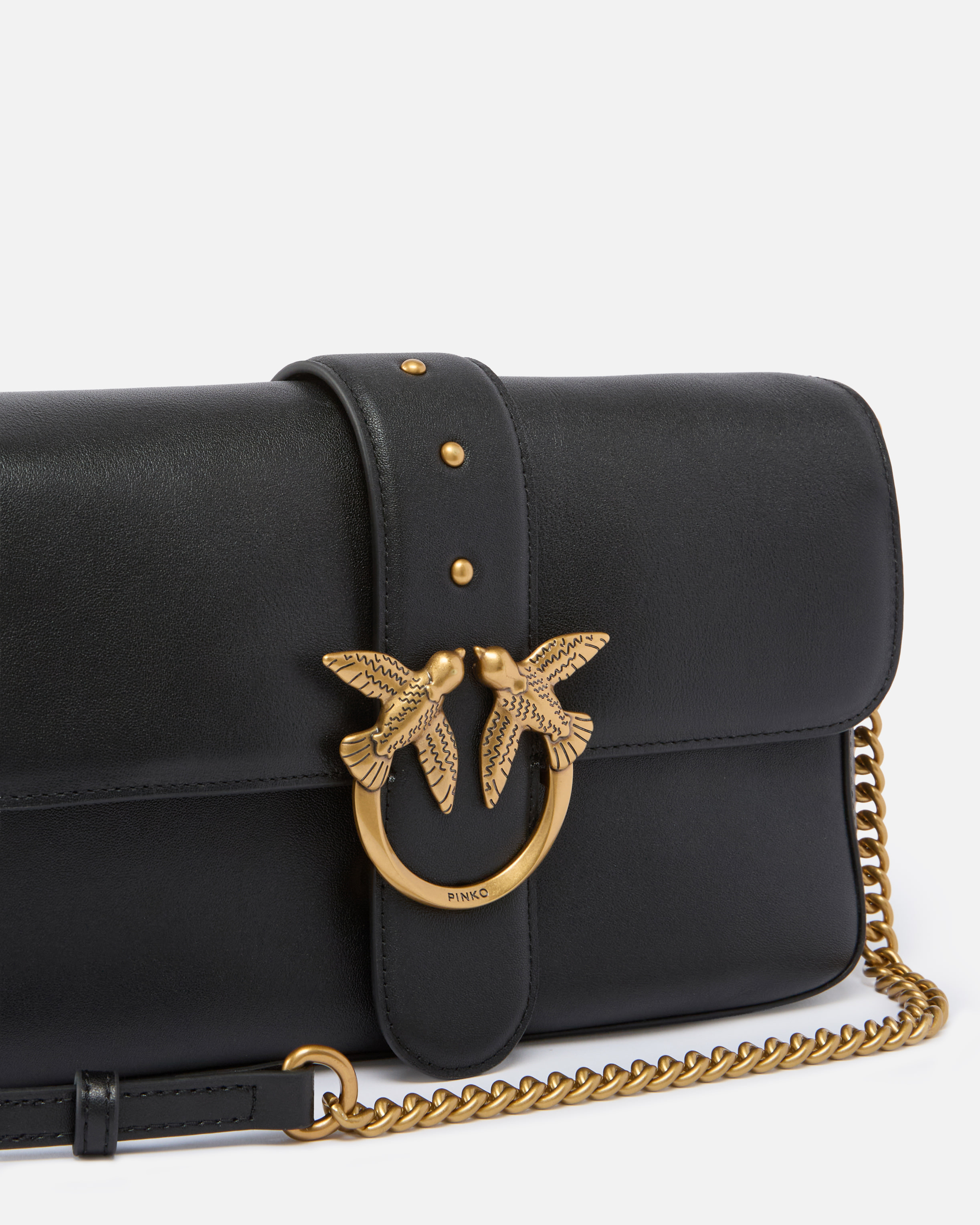 LOVE BAG ONE SLOUCHY MEDIUM HANDBAG IN LEATHER WITH TWO STRAPS - 3