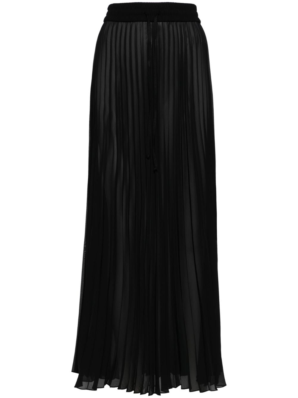 sheer pleated maxi skirt - 1