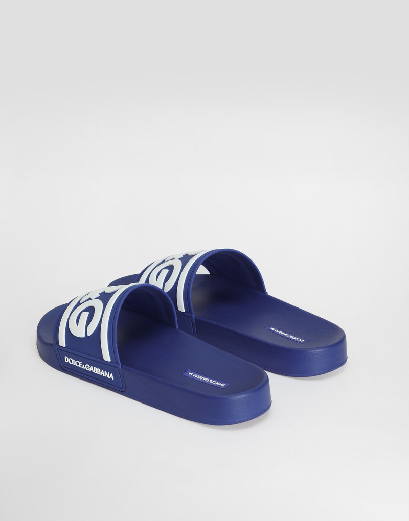 Dolce & Gabbana Rubber beachwear sliders with DG logo outlook