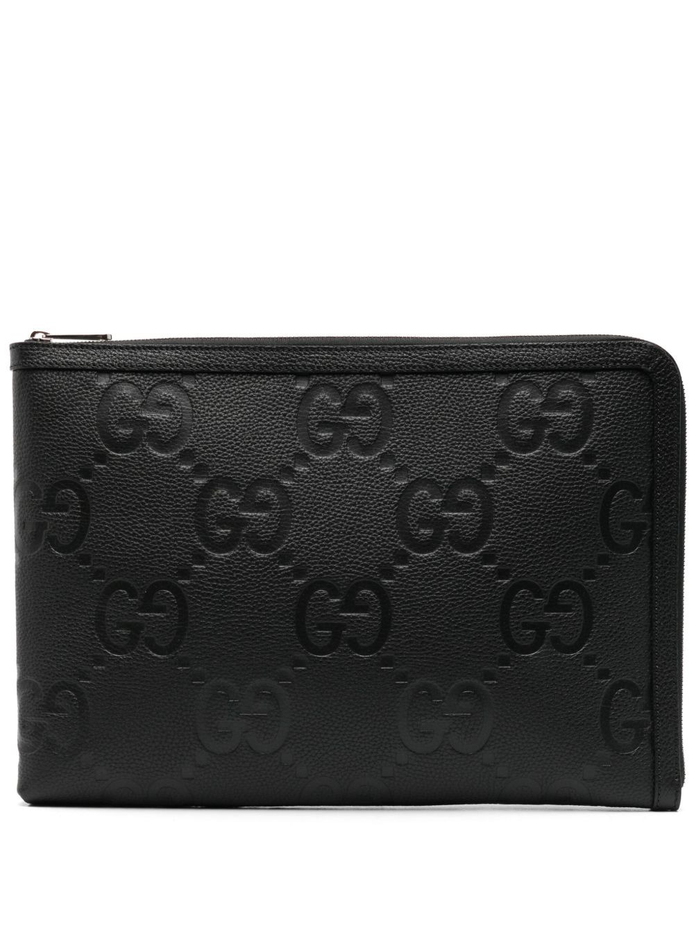 Jumbo GG leather clutch bag - 1