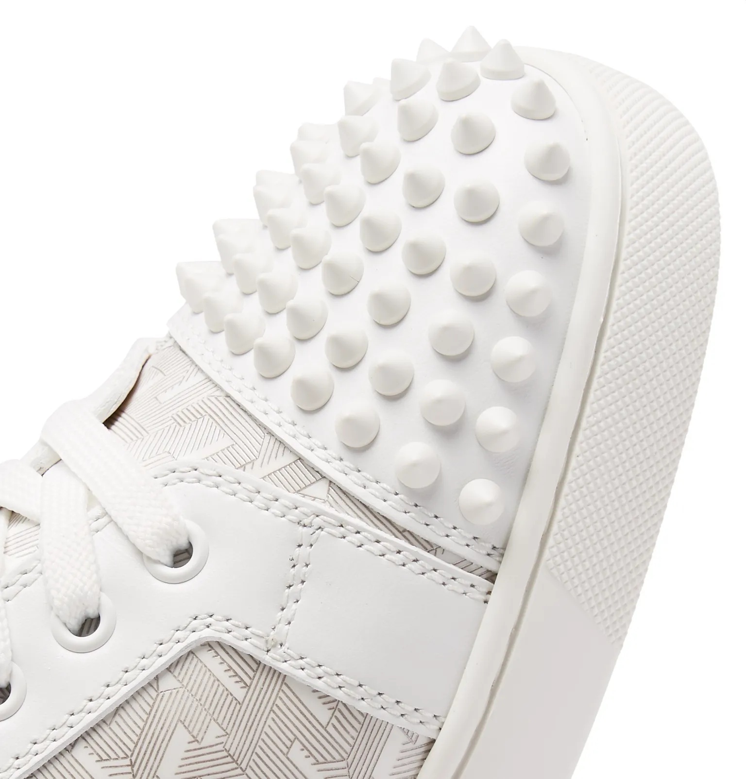 Louis Junior Spikes Printed Leather Sneakers - 7