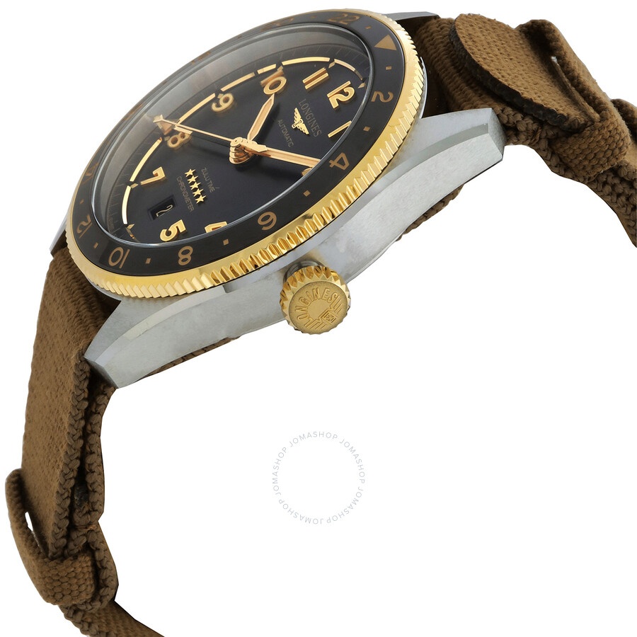 Longines Spirit Zulu Time Automatic Anthracite Dial Men's Watch L3.812.5.53.9 - 2
