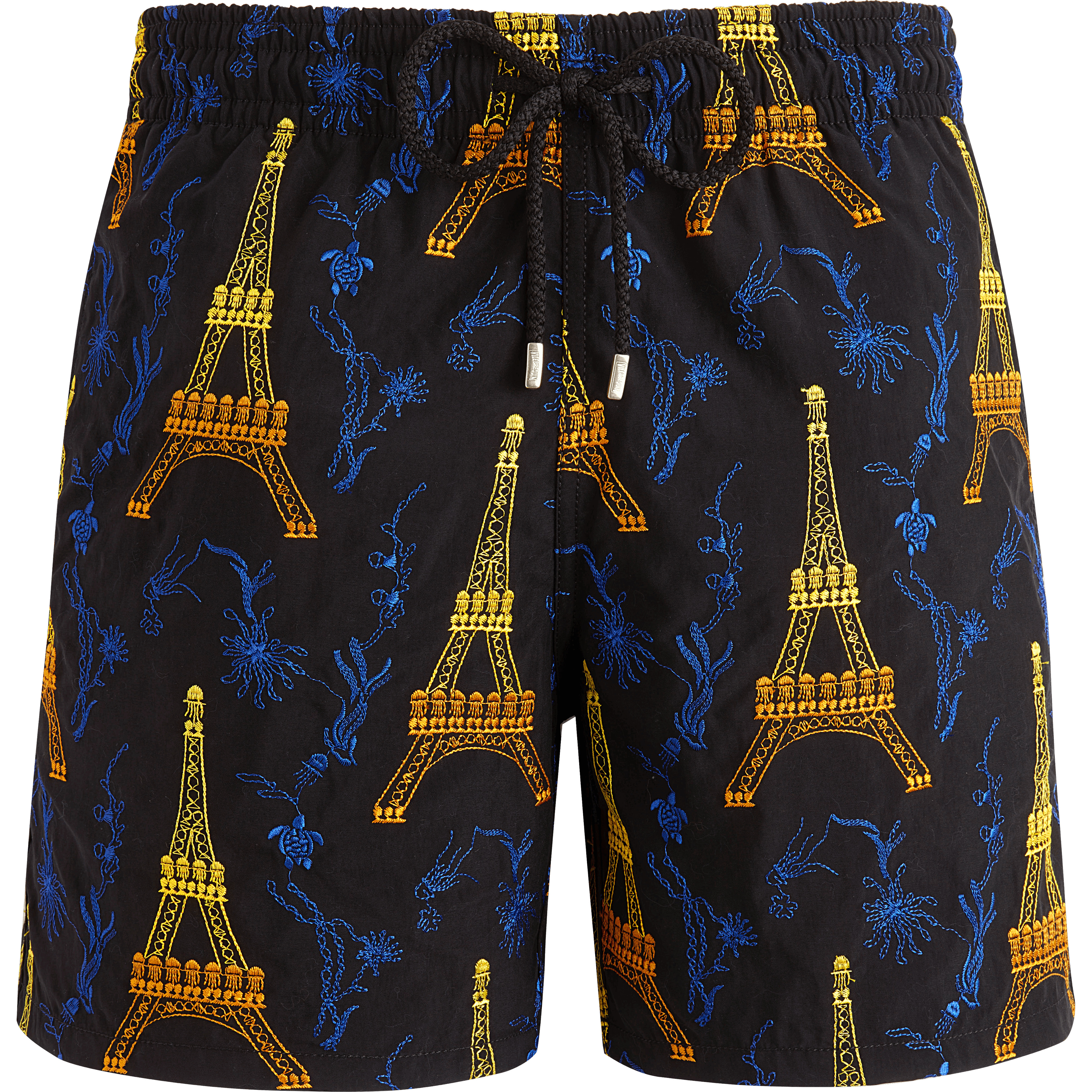 Men Swim Trunks Embroidered Poulpe Eiffel - Limited Edition - 1